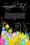 Multicolor Floral Background with Sample Text